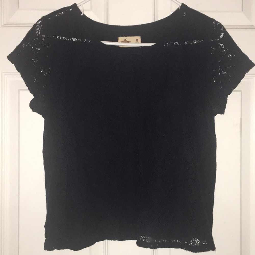 Navy lace T-shirt